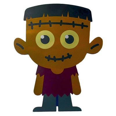 Enfeite De Mesa Frankenstein Halloween Mdf - 22cm X 18cm