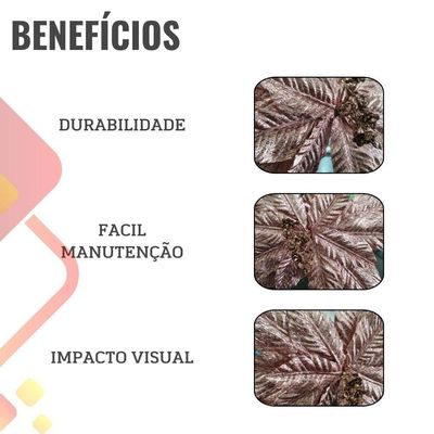 Flor Decorativa Poinsetia Rose Gold 30cm - 1 Unidade