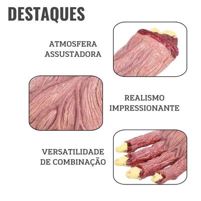 Mão Decomposição Enfeite Horripilante De Halloween