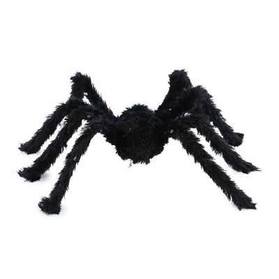 Decoração Halloween Aranha Cobalt De Veludo Com Luz
