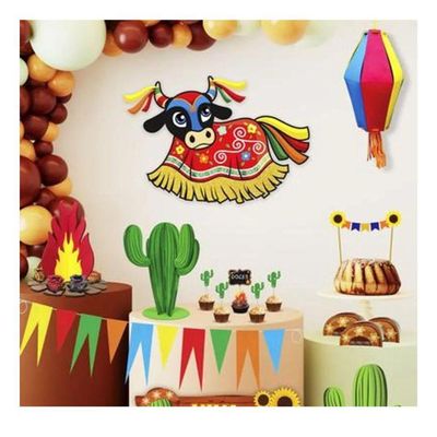 Painel Decorativo Junino Bumba Meu Boi Eva - 35cm X 52cm