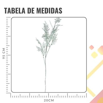 Galho Decoração Com Folhas Glitter Verde - 1 Unidade