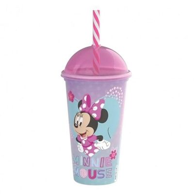 Copo Com Canudo Minnie Shake - 500ml