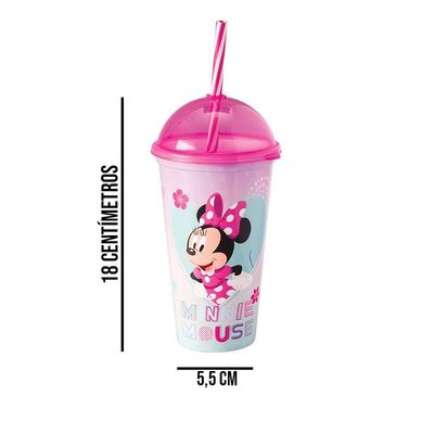 Copo Com Canudo Minnie Shake - 500ml