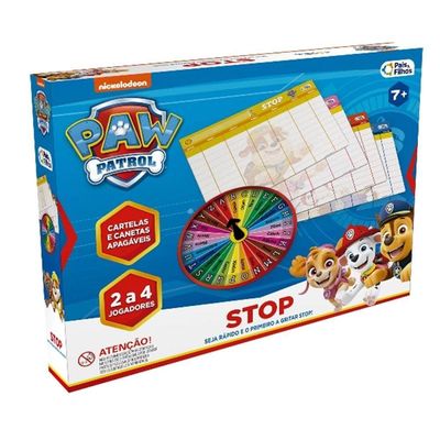 Jogo Stop Patrulha Canina - Pais E Filhos