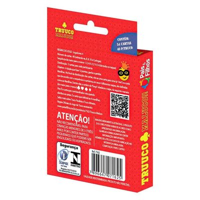 Jogo De Cartas Truco Maluco - 54 Cartas