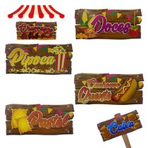 Placa Festa Junina Para Barraca - 48cm X 22cm Modelo Milho