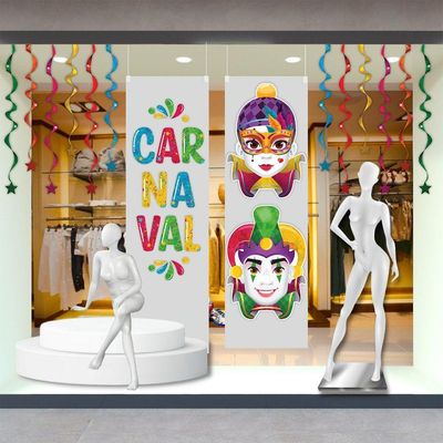 Painel De Festa Carnaval Rosto Colombina - 32x46cm