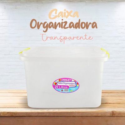 Caixa Organizadora Multiuso Transparente De 20 Litros