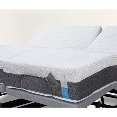 Colchão Natural Gel Articulado Cinza 25cm Opcionais Box Medida King 193x203cm
