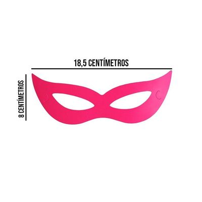 Máscara De Carnaval Rosa Neon - 12 Unidades