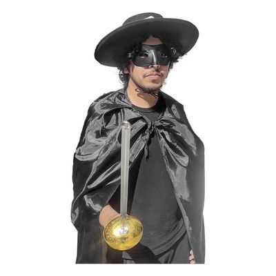 Kit Fantasia Zorro Com Máscara E Espada