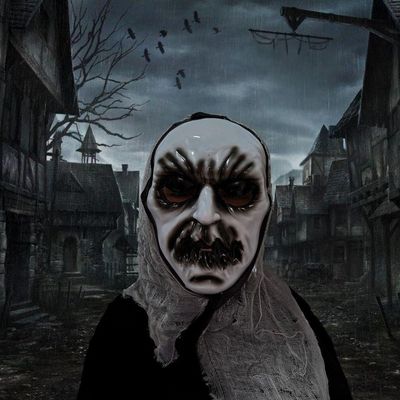 Máscara Halloween Assombrada Freira Com Capuz