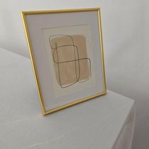 Porta Retrato Pvc Dourado - Borda Branca 20 X 25cm