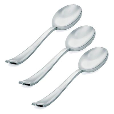 Colher Descartável Metalizada Prata - 10 Unidades