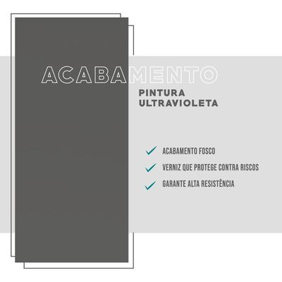 Armário Aéreo Milla Com Portas De Vidro E Nogueira Cinza 120cm Carraro