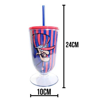 Taça Com Canudo Corrida Maluca Dick Vigarista - 600ml