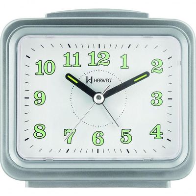 Relógio Despertador Branco Dois Alarme Super Alto Pilha Prata - Prata