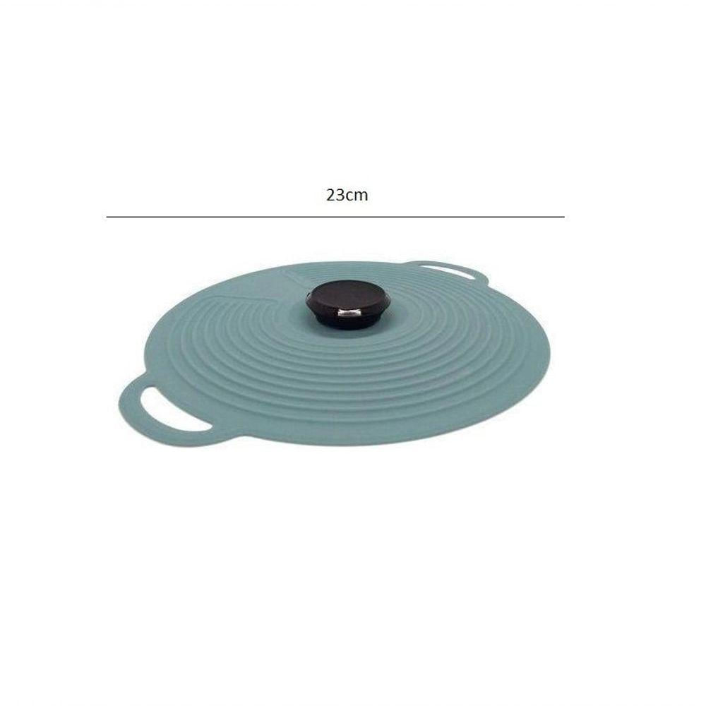 Tampa De Silicone Para Panela Cinza 23cm 4907 - Lyor