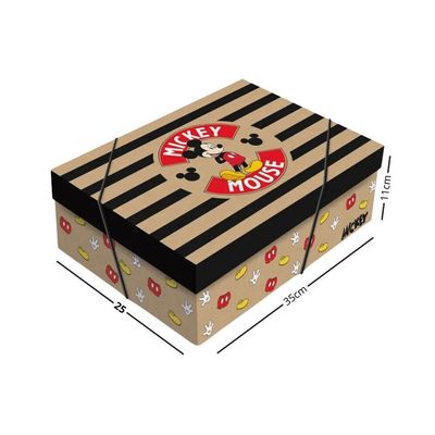 Caixa Retangular Mickey Kraft Colors Médio - Cromus