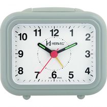 Relógio Despertador Quartz Luz Soneca Snooze Cinza - Cinza