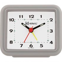 Relógio Despertador Quartz Alarme Forte Cinza - Cinza