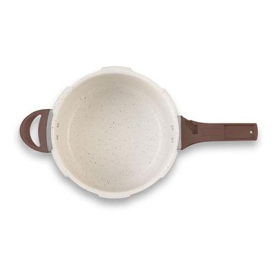 Panela De Pressão 4,2L Ceramic Life Fundo De Indução Pressure Vanilla Brinox