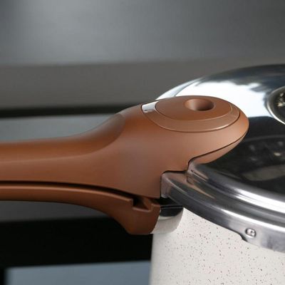 Panela De Pressão 4,2L Ceramic Life Fundo De Indução Pressure Vanilla Brinox