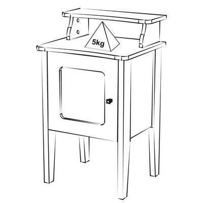 Mesa De Apoio Mdf Sala 43 Cm 4533 Menta Carvalho Arly Menta Carvalho