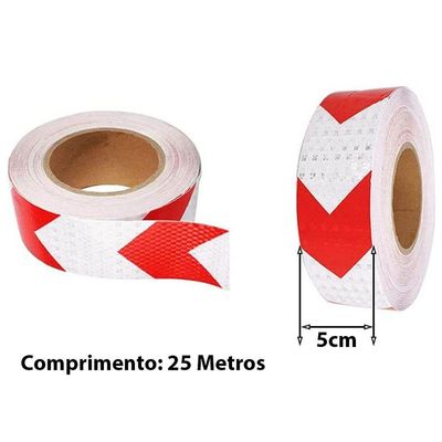 Faixa Refletiva Sinalizaçao Seta Segurança 25 Metros Flexivel Estrada Caminhao
