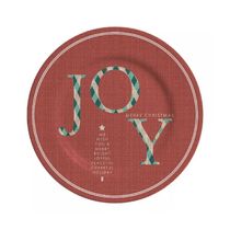 Prato Sobremesa Natalino Joy Vermelho 10 Classific
