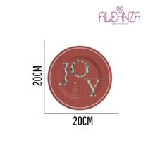 Prato Sobremesa Natalino Joy Vermelho 10 Classific
