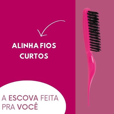 Escova De Cabelo Finalizadora Para Cabelos Cacheados E Penteados Cerdas Firmes Ricca