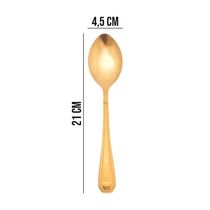 Colher Dourada De Mesa Sopa Jantar Victoria Gold Inox Fratelli