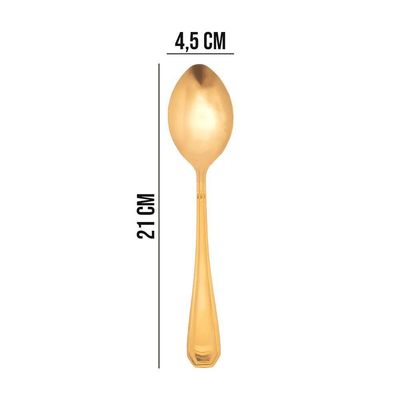 Colher Dourada De Mesa Sopa Jantar Victoria Gold Inox Fratelli