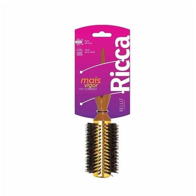 Escova De Cabelo Base Térmica Para Alisar Modelar Ricca 36
