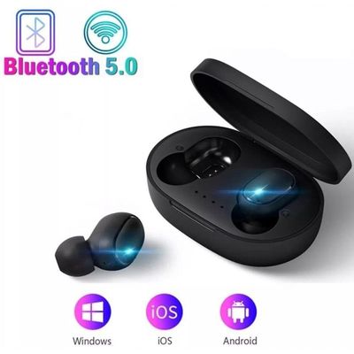 Fone De Ouvido Bluetooth Sem Fio Tws 5.3 Com Microfone Cancelamento De Ruído Preto