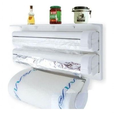 Suporte Papel Toalha Dispenser Cozinha Triple Paper 3 Em 1