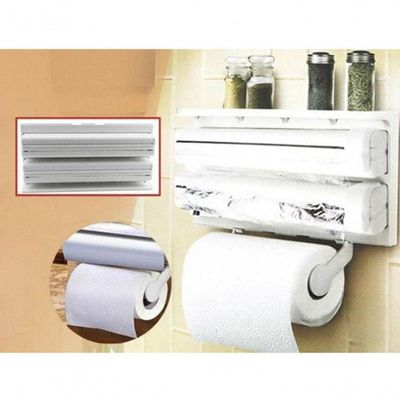Suporte Papel Toalha Dispenser Cozinha Triple Paper 3 Em 1
