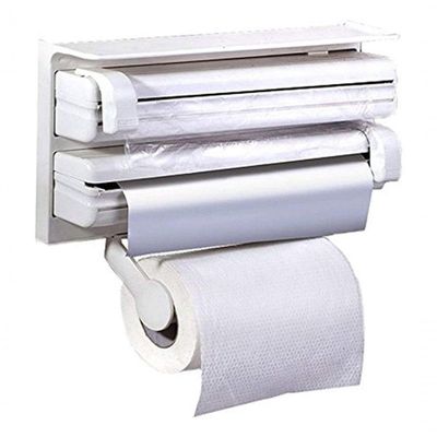 Suporte Papel Toalha Dispenser Cozinha Triple Paper 3 Em 1