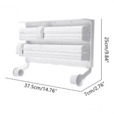 Suporte Papel Toalha Dispenser Cozinha Triple Paper 3 Em 1