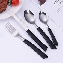 Jogo 6 Colheres De Mesa New Caprese Preto Fratelli Inox