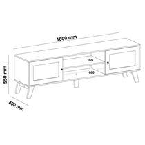 Rack Bancada Para Tv 75 Polegadas 180 Cm 4675 Cinamomo Off White Arly