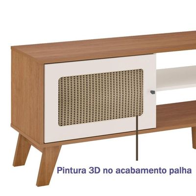 Rack Bancada Para Tv 75 Polegadas 180 Cm 4675 Cinamomo Off White Arly