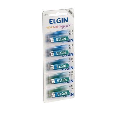 Elgin Bateria Alcalina 27a 12v Blister C- 5 Pcs