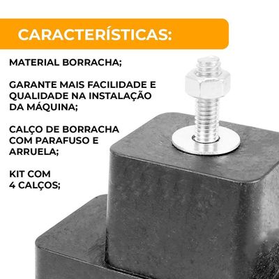 Calço De Borracha Grande Base Split Podium 01 Unidade