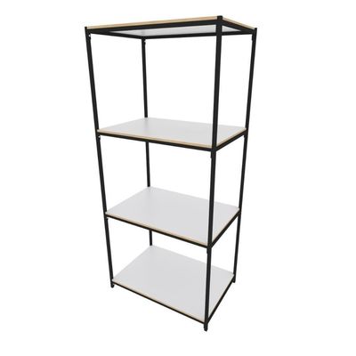 Praleira De Aço Reforçada Mini Porta Pallet 200x60x90 Estante Estoque Bandeja Branca 1 Módulo