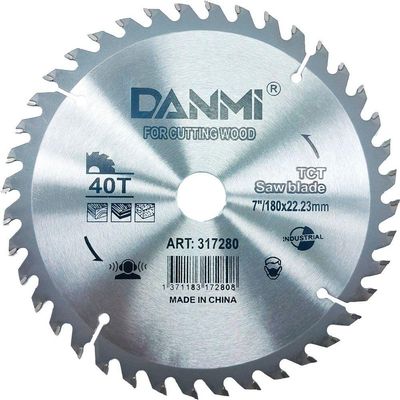 Lamina Disco De Corte Prata Circular Madeira 40 Dentes 180mm