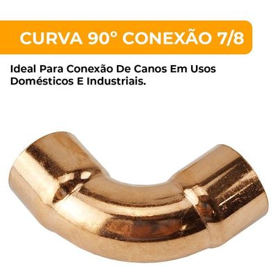 Curva 90° Conexão Cobre 7-8