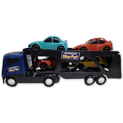 Caminhão Cegonheira Infantil Maxforte 04 Carros 2 Andares